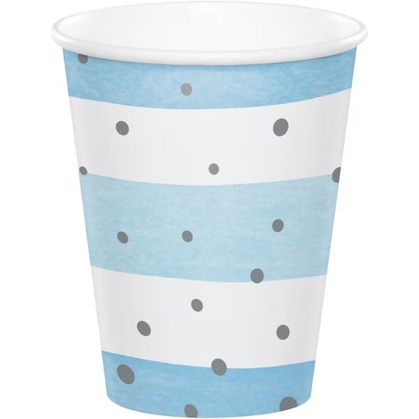 Blue and Silver Celebration Cups, 9oz, 96PK, Creative Converting, Mfr#: 346295