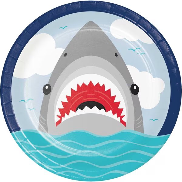 Shark Party Paper Plates, 9", 96PK, Creative Converting, Mfr#: 350497