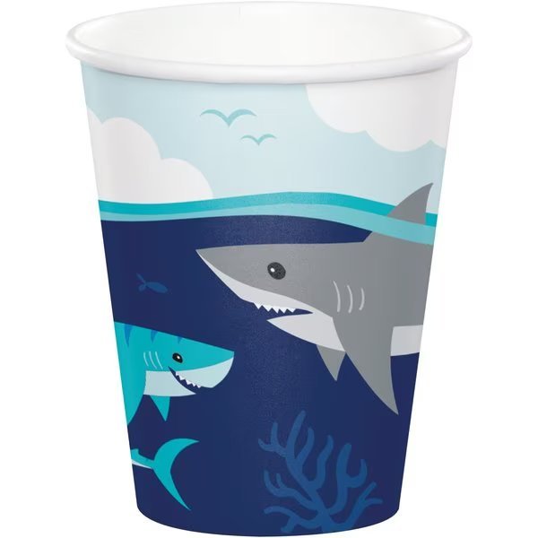 Shark Party Paper Cups, 9oz, 96PK, Creative Converting, Mfr#: 350502