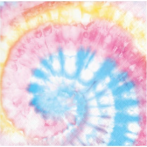 Tie Dye Party Beverage Napkins, 5"x5", 192PK, Creative Converting, Mfr#: 350526