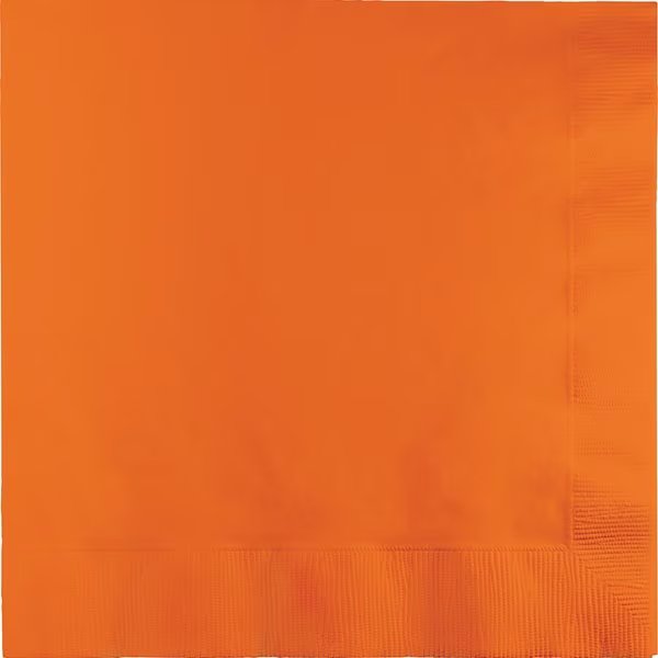 Sunkissed Orange Napkins 3 ply, 6.5", 500PK, Touch Of Color, Mfr#: 58191B