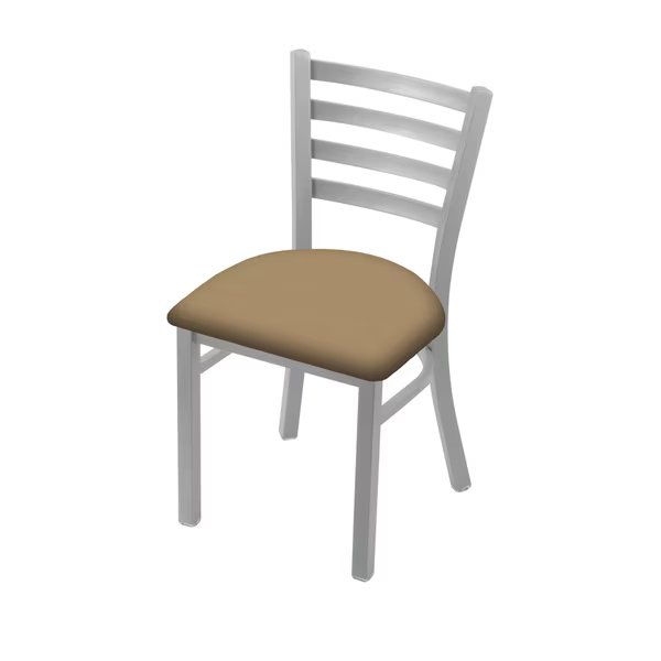 400 Jackie 18" Chair with Anodized Nickel Finish and Canter Sand Seat, Holland Bar Stool Co, Mfr#: 40018AN013