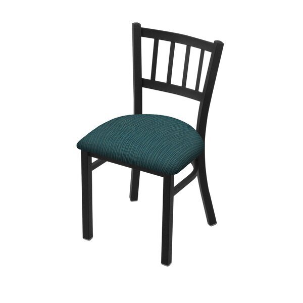 610 Contessa 18" Chair with Black Wrinkle Finish and Graph Tidal Seat, Holland Bar Stool Co, Mfr#: 61018BW022