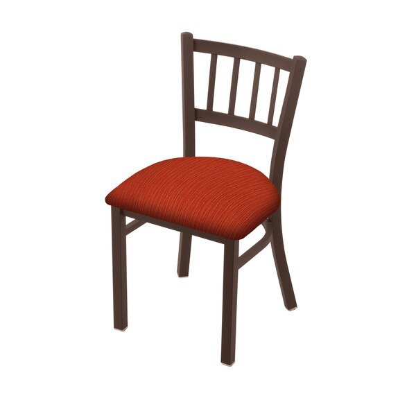 610 Contessa 18" Chair with Bronze Finish and Graph Poppy Seat, Holland Bar Stool Co, Mfr#: 61018BZ021