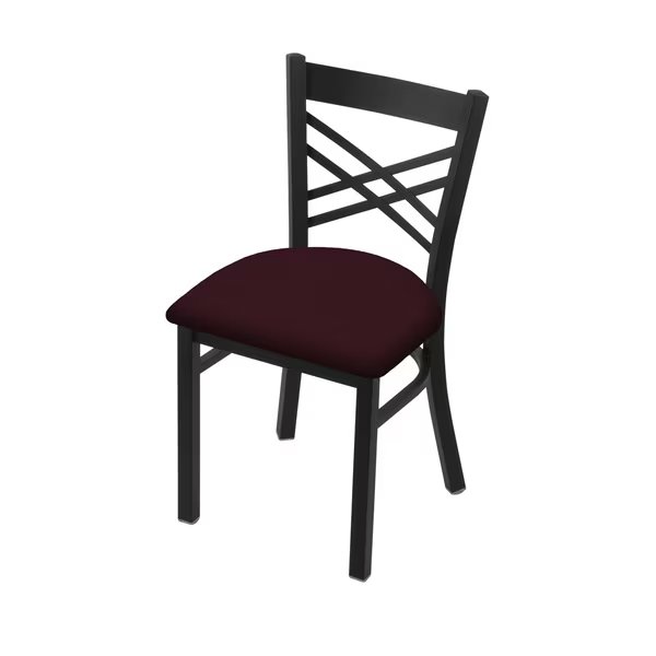 620 Catalina 18" Chair with Black Wrinkle Finish and Canter Bordeaux Seat, Holland Bar Stool Co, Mfr#: 62018BW005