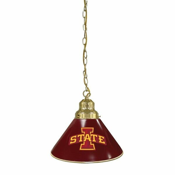 Iowa State Pendant Light, Brass Fixture, Holland Bar Stool Co, Mfr#: BL1BRIowaSt