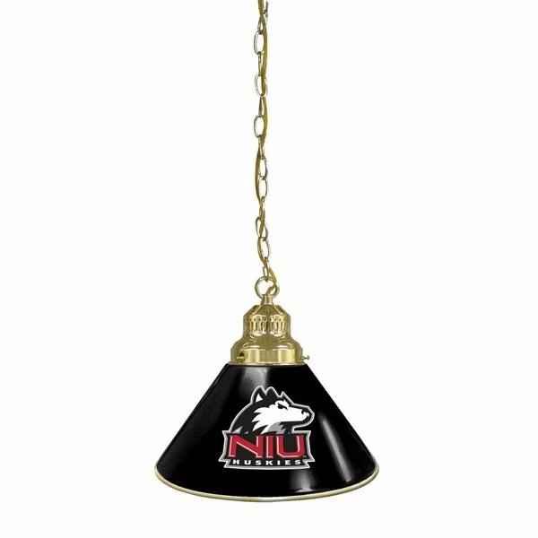 Northern Illinois Pendant Light, Brass Fixture, Holland Bar Stool Co, Mfr#: BL1BRNorIll