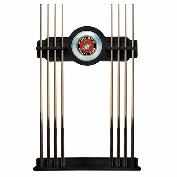 U.S. Marines Cue Rack in Black Finish, Holland Bar Stool Co, Mfr#: CueBKMarine