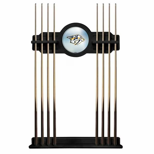 Nashville Predators Cue Rack in Black Finish, Holland Bar Stool Co, Mfr#: CueBKNshPre