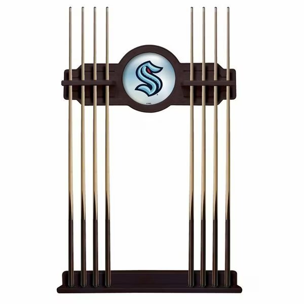 Seattle Kraken Cue Rack in English Tudor Finish, Holland Bar Stool Co, Mfr#: CueETudSeaKrk
