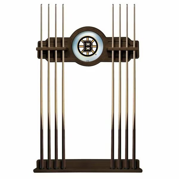 Boston Bruins Cue Rack in Chardonnay Finish, Holland Bar Stool Co, Mfr#: CueNavBosBru