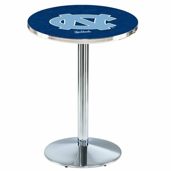 36" Chrome North Carolina Pub Table, 36" dia. Top, Holland Bar Stool Co, Mfr#: L214C3636NorCar