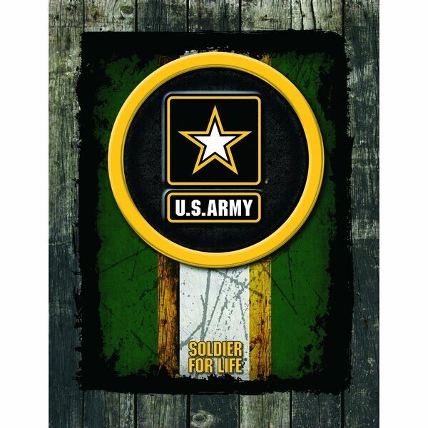 United States Army 15" x 20" Canvas Wall Art, Holland Bar Stool Co, Mfr#: LCnvs02-1520Army