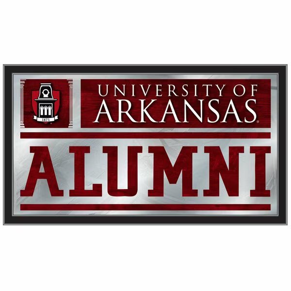Arkansas 26" x 15" Alumni Mirror, Holland Bar Stool Co, Mfr#: MAlumArknUn