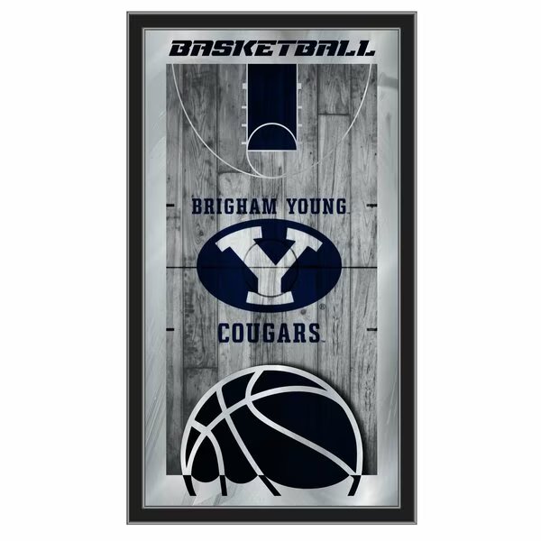 Brigham Young 15" x 26" Basketball Mirror, Holland Bar Stool Co, Mfr#: MBsktBrigYn