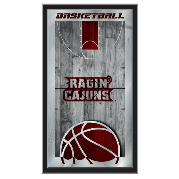 Louisiana-Lafayette 15" x 26" Basketball Mirror, Holland Bar Stool Co, Mfr#: MBsktLA-Laf
