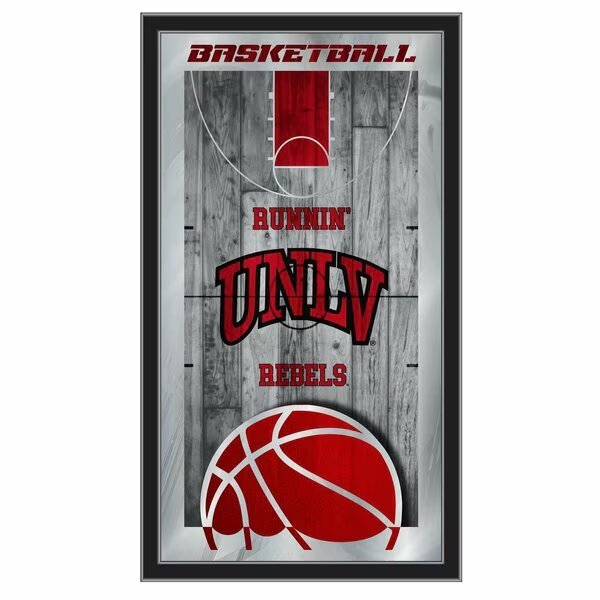 UNLV 15" x 26" Basketball Mirror, Holland Bar Stool Co, Mfr#: MBsktUNevLV