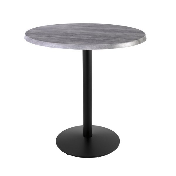 42" Tall In/Outdoor All-Season Table, 36" dia. Greystone Top, Holland Bar Stool Co, Mfr#: OD214-2242BWOD36RGryStn