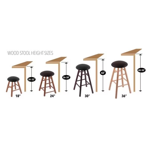 Maple Bar Stool, Natural Finish, Canter Red Seat, Holland Bar Stool Co, Mfr#: RC30MTDC003