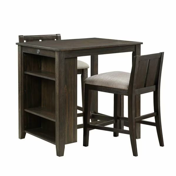 Daye 3PC Counter Height Set, Dark Cherry, Homelegance, Mfr#: 5773DC-32