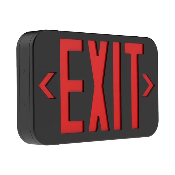 LED Red Exit Sign, AC Only, Compass, Mfr#: CARB