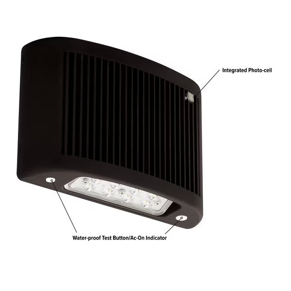 17-Watt Slim LED AC/Emergency Outdoor Light with Photocontrol, CUSO4BK-ND, Compass, Mfr#: CUSO4BK-ND