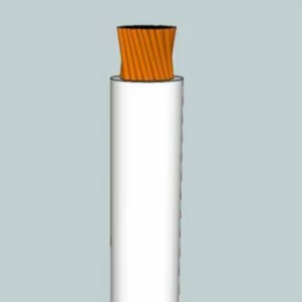 SGX Battery Cable, 4 AWG, 1C, Unshielded, 60V, XLPE Insulated, White, Sold by the FT, Draka Prestolite Automotive, Mfr#: 148423-65IE