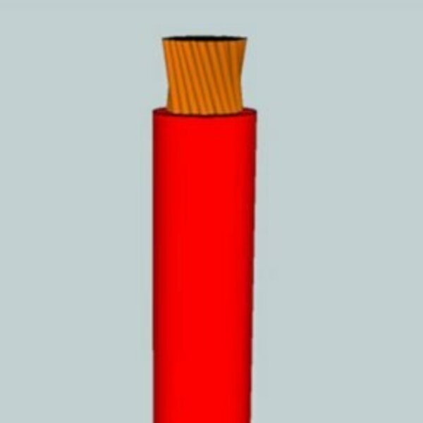 SGT Battery Cable, 2/0 AWG, 1C, Unshielded, PVC Insulated, Red, Sold by the FT, Southwire, Mfr#: 105C-2/0B133-35-1