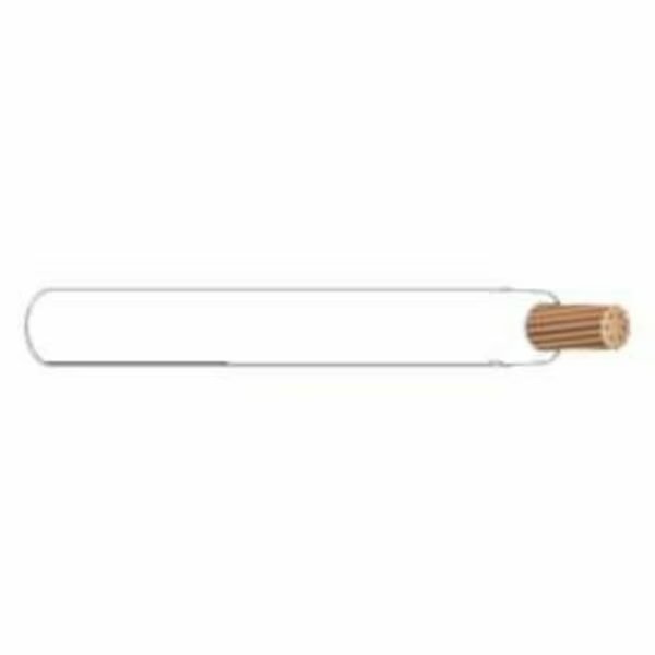 14 AWG UL THHN Building Wire, Bare copper, 19 Strand, PVC, 600V, White, Sold by the FT, Unified Wire & Cable, Mfr#: 1419BTHHN-9-2.5M