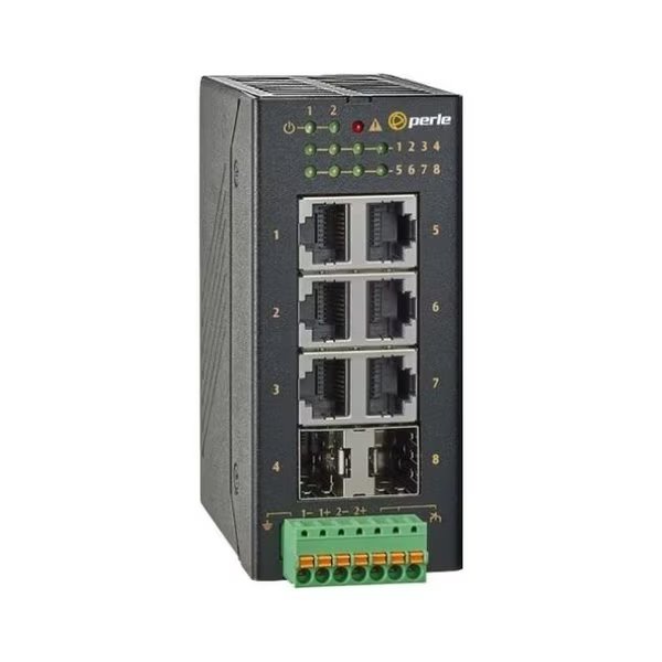 8-Port Industrial Gigabit Ethernet Switches, Perle Systems, Mfr#: 07017390