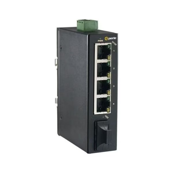 S2ST20 Industrial Switch with 5-ports: 4 x 10/100Mbps RJ45 ports and 1 x 100Base-FX, Perle Systems, Mfr#: 07017440