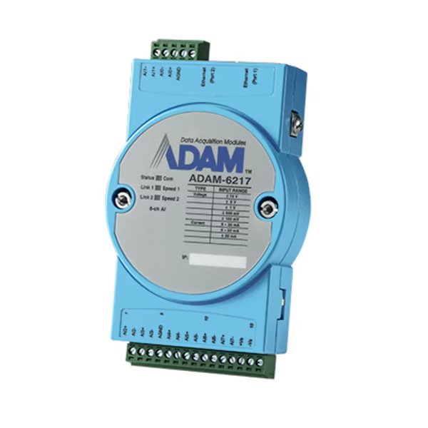 8-Ch Isolated Analog Input Modbus Tcp M, Advantech, Mfr#: ADAM-6217-B