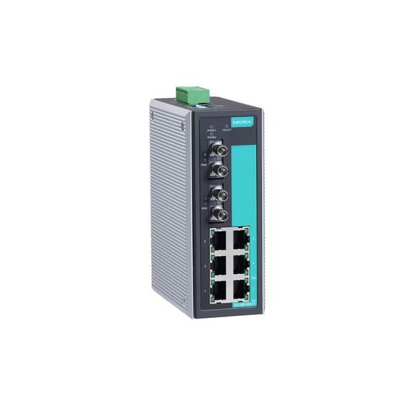 Indust. Unmgd Eth. Swtch W/ 6 10/100Baset(X)Ports, Eds-308-Mm-St, Moxa, Mfr#: EDS-308-MM-ST