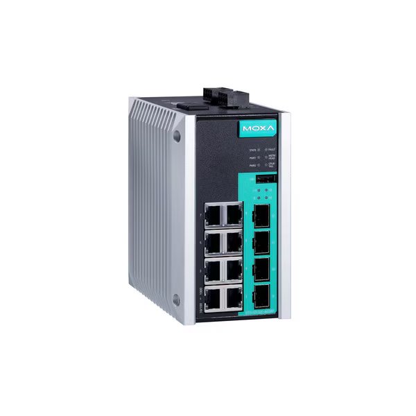 Mgd Full Gigabit Eth. Swtch W/ 8 10/100/1000Baset(X), Eds-G512E-4Gsfp-T, Moxa, Mfr#: EDS-G512E-4GSFP-T