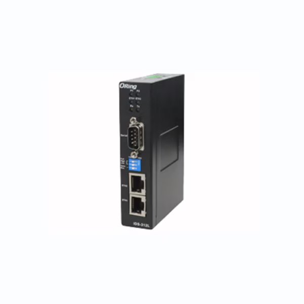 DIN Rail 1x RS232/422/485 to 2x 10/100TX Device Server, Oring Networking, Mfr#: IDS-312L