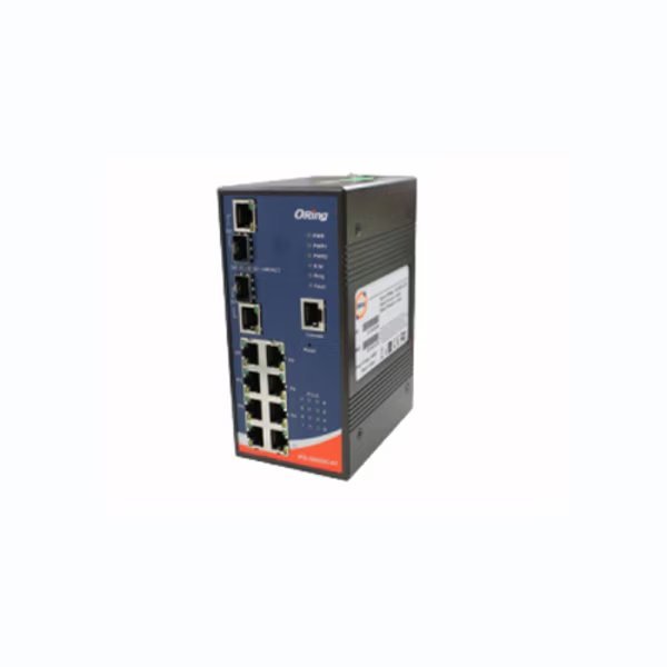 8x 10/100TX (RJ-45) PoE+ (30Watts) W/ 2x Gigabit Combo (SFP/RJ-45), Oring Networking, Mfr#: IPS-3082GC-AT