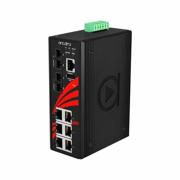 8-Port Industrial Light Layer 3 Managed Ethernet Switch, Antaira, Mfr#: LMX-0802-S3-T