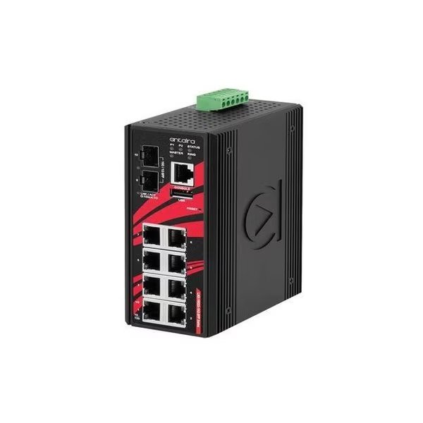 10-Port Industrial Light Layer 3 Gigabit Managed Ethernet Switch, Antaira, Mfr#: LMX-1002G-10G-SFP