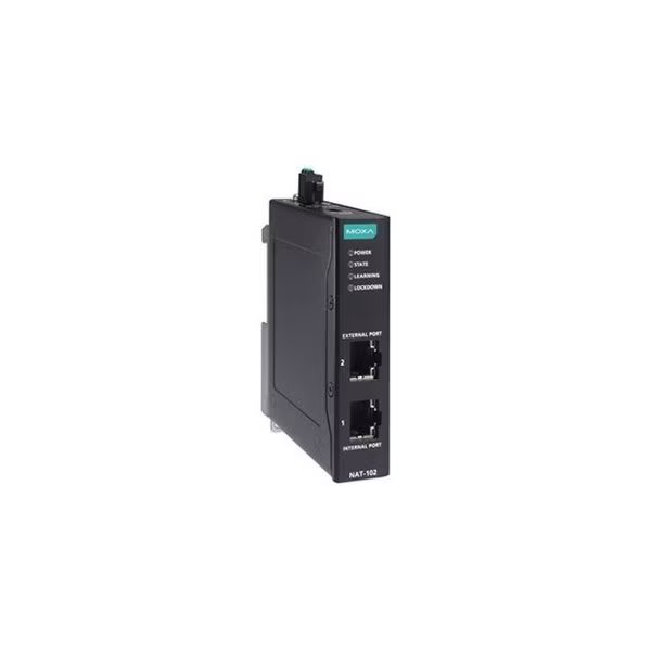 2-port industrial Network Address Translation NAT devices, -10 to 60 Degree C operating temperatur, Moxa, Mfr#: NAT-102