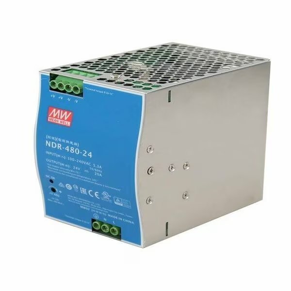 480 Watt Series / 24 VDC / 20.0 Amps Industrial Slim High-Efficiency Single Output, Antaira, Mfr#: NDR-480-24
