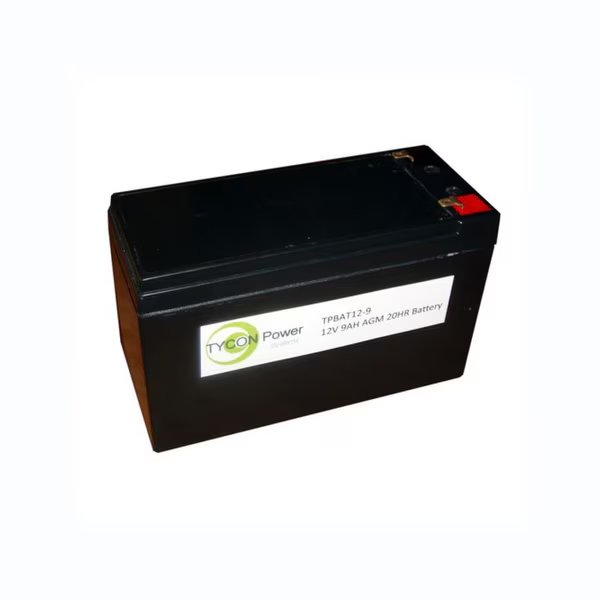 Battery, Non-Spillable, 12V 9AH AGM, SLA, Tycon Systems, Mfr#: TPBAT12-9