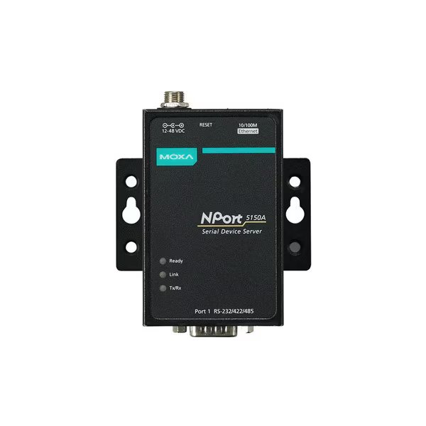1Port Device Server, 10/100M Eth., Rs-232/422/485, Db9 Male, Nport 5150A-T, Moxa, Mfr#: NPort 5150A-T