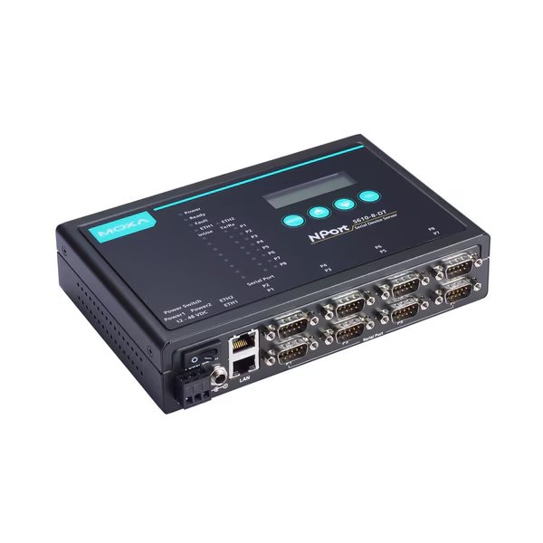 8Ports Rs-232 Device Server W/ Db9 Male Connector, 12-48Vdc Input, Moxa, Mfr#: NPort 5610-8-DT