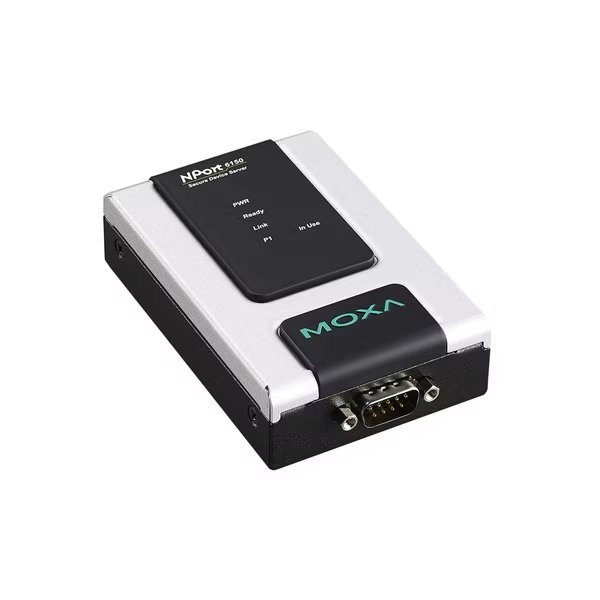 1Port Rs-232/422/485 Secure Device Server, 12-48V, W/ Adapter, Moxa, Mfr#: NPort 6150