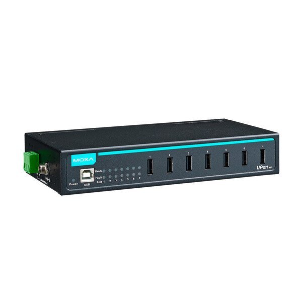 7Port Indust.-Grade Usb Hub, W/ Adapter, Moxa, Mfr#: UPort 407