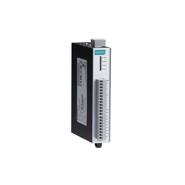 Remote Ethernet I/O, 8Di/8Dio, 2Port Switch, -40 To 75°C, Moxa, Mfr#: ioLogik E1212-T