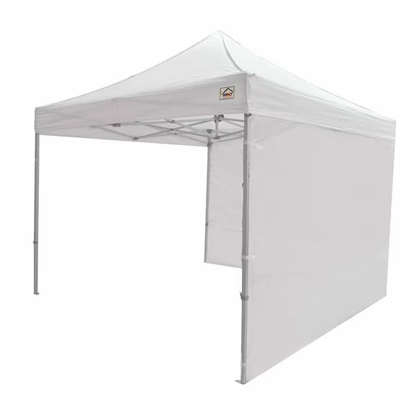 10-Foot Canopy Tent Wall Set, 1 Solid Sidewall and 1 Middle Zipper Sidewall Only, White, Impact Canopy, Mfr#: 033000001