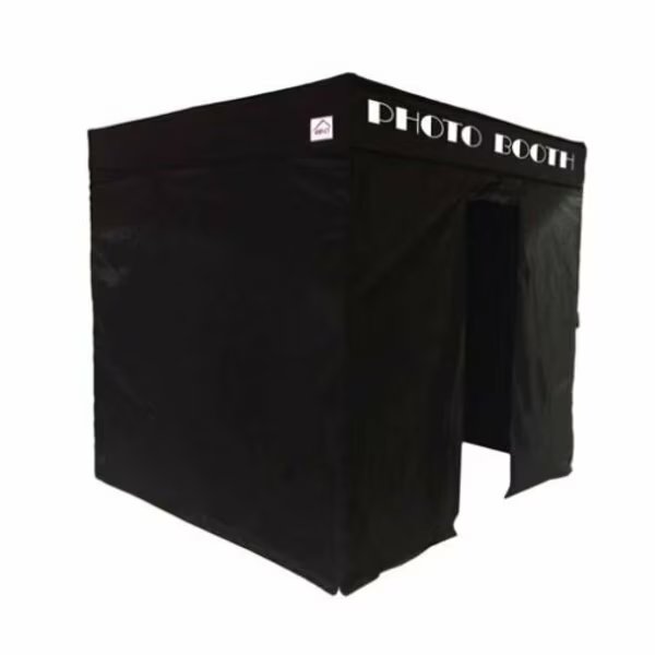 Photo Booth Kit, 5 FT x 5 FT  Steel Canopy with 4 Walls, Black, Impact Canopy, Mfr#: 040739901