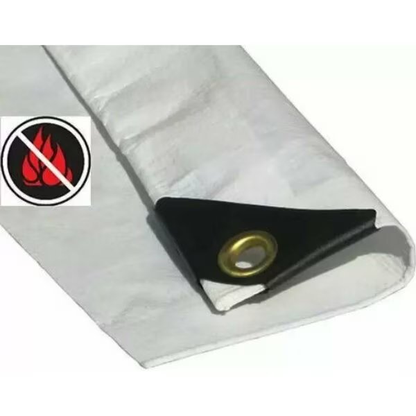 6 ft x 10 ft Heavy Duty 12 Mil Tarp, White, Reinforced Polyethylene, Tarps Now, Mfr#: CSP12FW-0610