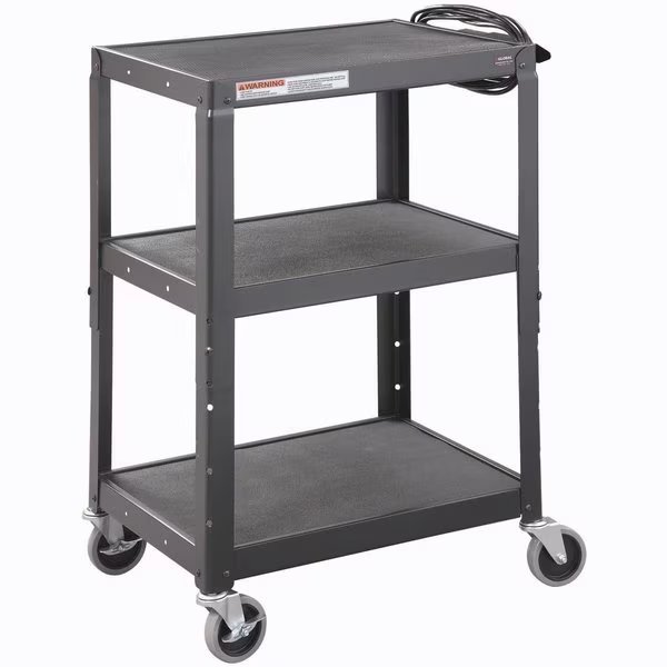 Steel Audio Visual & Instrument Cart - Black, Global Industrial, Mfr#: 113116